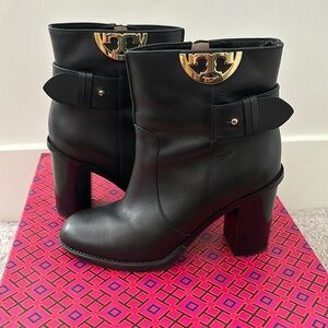 Tory Burch Sidney Bootie - Black- gently used- excellent condition- size 6.5